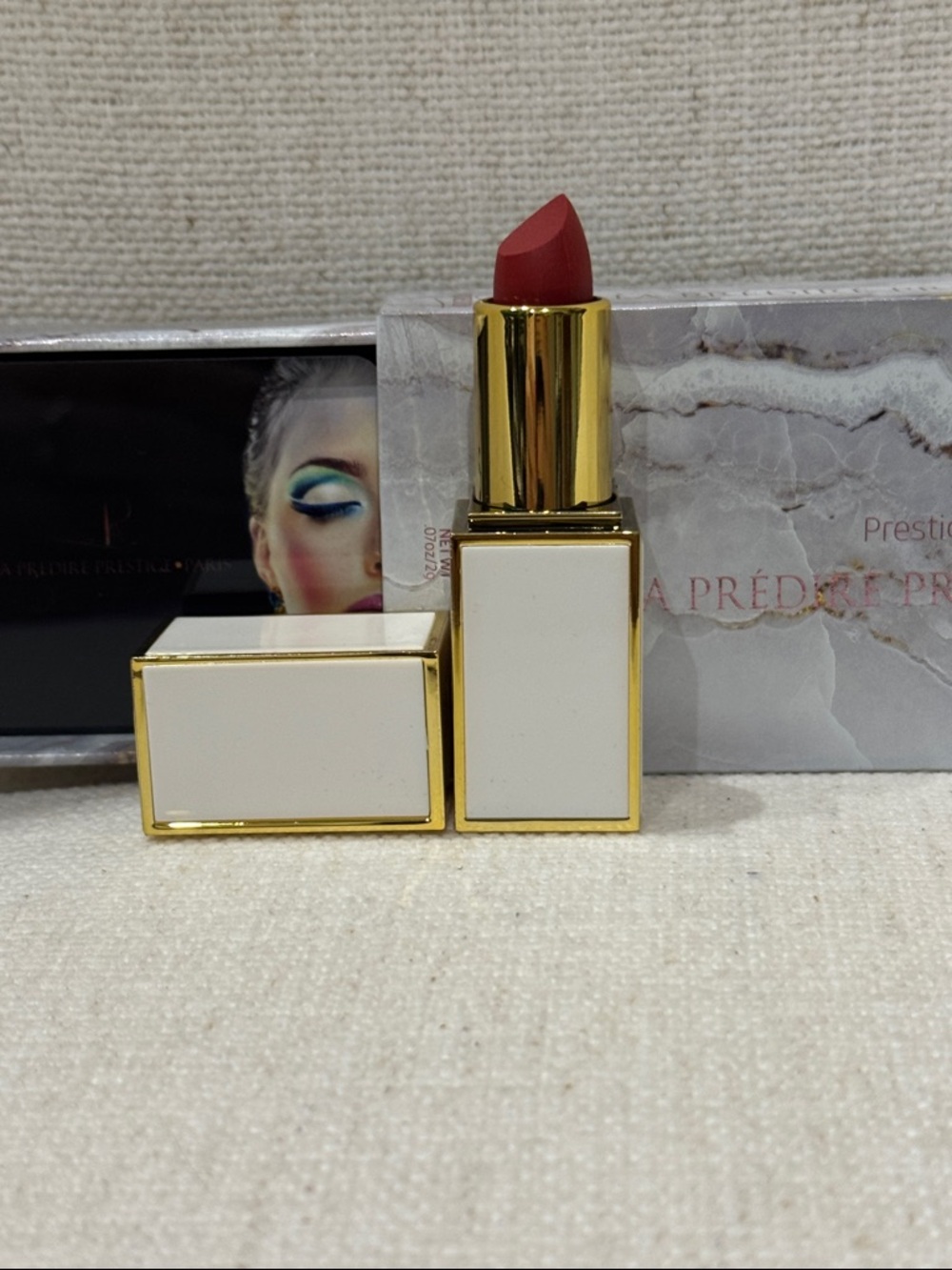 Preidire Creamy Matte Lipstick in Dusty Rose with Gold Trim